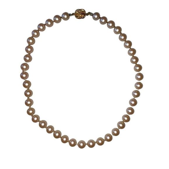 Vintage Napier Faux Pearl Choker Hand Knotted Classic Art Noveau - Picture 1 of 4